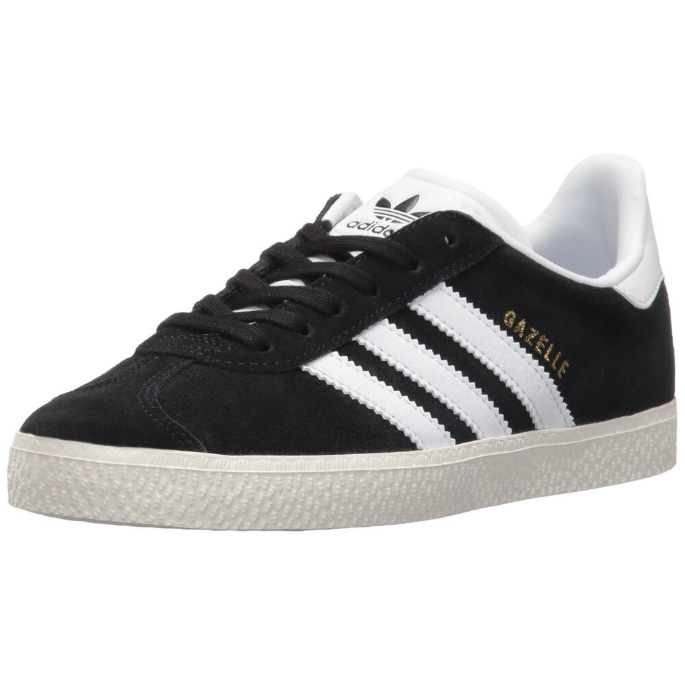 NWT adidas Originals Kids Gazelle Black/White/Gold 1.5 Little Kid M